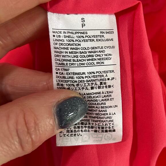 NWT Banana Republic Factory Pink Sleeveless Shirt Size S Crochet Lace - Picture 5 of 9